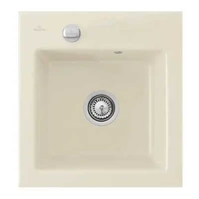 villeroy boch subway xs flat keukenspoelbak keramiek vlakbouw ivory excenter 1