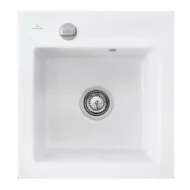villeroy boch subway xs flat keukenspoelbak keramiek vlakbouw wit alpin hoogglans excenter 1