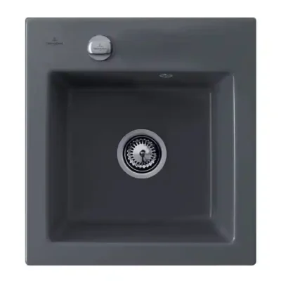 villeroy boch subway xs keukenspoelbak keramiek opbouw grafiet excenter 1