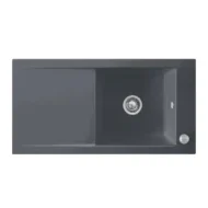 villeroy boch timeline 60 flat keukenspoelbak keramiek vlakbouw grafiet excenter 1