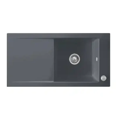 villeroy boch timeline 60 flat keukenspoelbak keramiek vlakbouw grafiet excenter 1