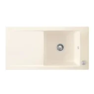 villeroy boch timeline 60 flat keukenspoelbak keramiek vlakbouw ivory excenter 1