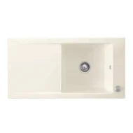 villeroy boch timeline 60 keukenspoelbak keramiek opbouw creme excenter 1