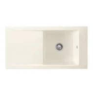 villeroy boch timeline 60 keukenspoelbak keramiek opbouw creme 1