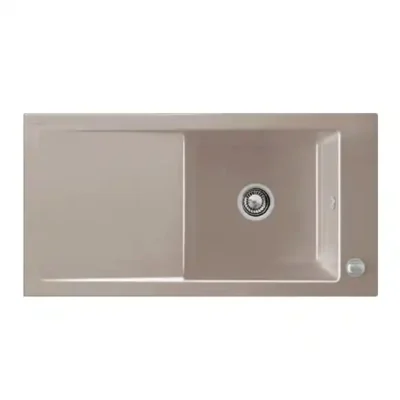 villeroy boch timeline 60 keukenspoelbak keramiek opbouw timber excenter 1