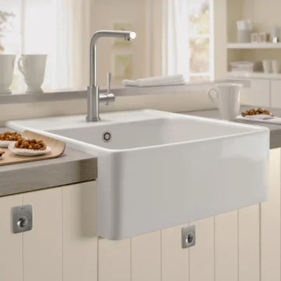 villeroy boch universal keukenspoelbak keramiek belfast creme 2