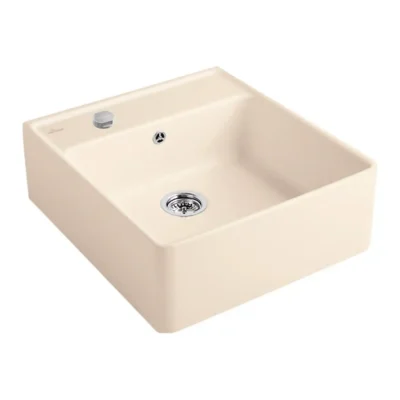villeroy boch universal keukenspoelbak keramiek belfast ivory midden excenter 1