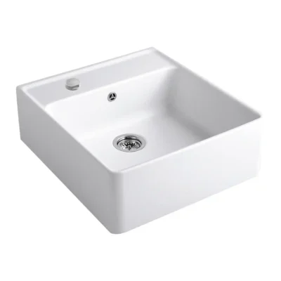 villeroy boch universal keukenspoelbak keramiek belfast wit alpin hoogglans midden excenter 3