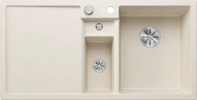 blanco collectis 6 s 527058 anderhalve keukenspoelbak rechts silgranit zacht wit opbouw excenter 1.webp