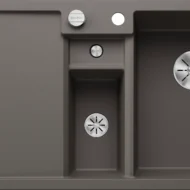 blanco collectis 6 s 527241 anderhalve keukenspoelbak rechts silgranit vulkaangrijs opbouw excenter 1.webp