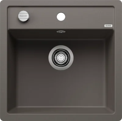 blanco dalago 5 f 527245 enkele keukenspoelbak silgranit vulkaangrijs vlakbouw excenter 1.webp