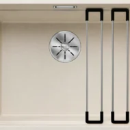 blanco etagon 500 f 527074 enkele keukenspoelbak silgranit zacht wit inclusief rails vlakbouw 1.webp