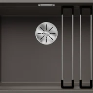 blanco etagon 500 f 527257 enkele keukenspoelbak silgranit vulkaangrijs inclusief rails vlakbouw 1.webp