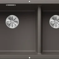 blanco subline 430 270 u 527350 silgranit vulkaangrijs dubbele keukenspoelbak onderbouw 1.webp