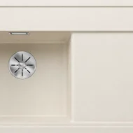 blanco zenar 45 s f 527179 enkele keukenspoelbak links silgranit zacht wit vlakbouw of onderbouw excenter 1.webp