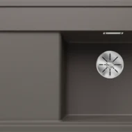 blanco zenar 45 s f 527363 enkele keukenspoelbak rechts silgranit vulkaangrijs vlakbouw of onderbouw excenter 1.webp