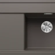 blanco zenar 5 s f 527366 enkele keukenspoelbak rechts silgranit vulkaangrijs vlakbouw of onderbouw excenter 1.webp