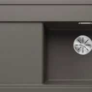 blanco zenar xl 6 s f 527375 enkele keukenspoelbak rechts silgranit vulkaangrijs vlakbouw of onderbouw excenter 1.webp