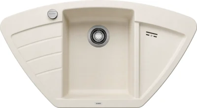 blanco zia 9 e 527211 enkele keukenspoelbak silgranit zacht wit opbouw excenter 1.webp