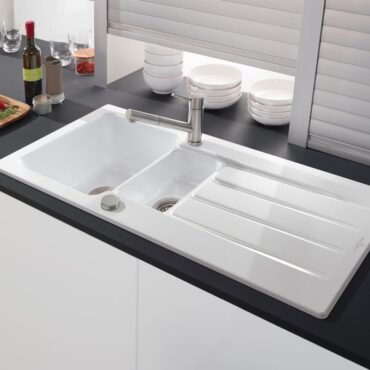 villeroy boch architectura 60 xr keukenspoelbak keramiek opbouw wit alpin hg excenter 1