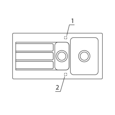 villeroy boch architectura 60 xr keukenspoelbak keramiek opbouw wit alpin hg excenter 2