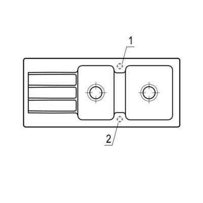 villeroy boch architectura 80 keukenspoelbak keramiek opbouw wit alpin hg excenter 2