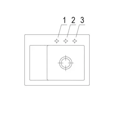 villeroy boch subway 45 compact keukenspoelbak keramiek opbouw tekening rechts 2