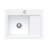villeroy boch subway 45 compact keukenspoelbak keramiek opbouw wit alpin hg links exctr 1