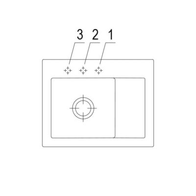 villeroy boch subway style 45 flat keukenspoelbak keramiek vlakbouw grafiet rechts tekening 2