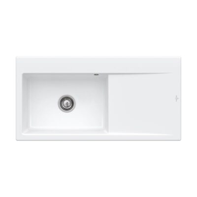 villeroy boch subway style 60 flat keukenspoelbak keramiek vlakbouw wit alpin hg links 1