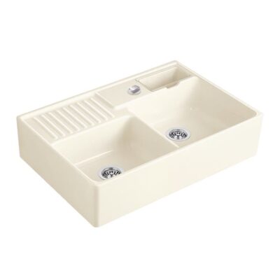 villeroy boch universal keukenspoelbak keramiek belfast creme links rechts exctr 1